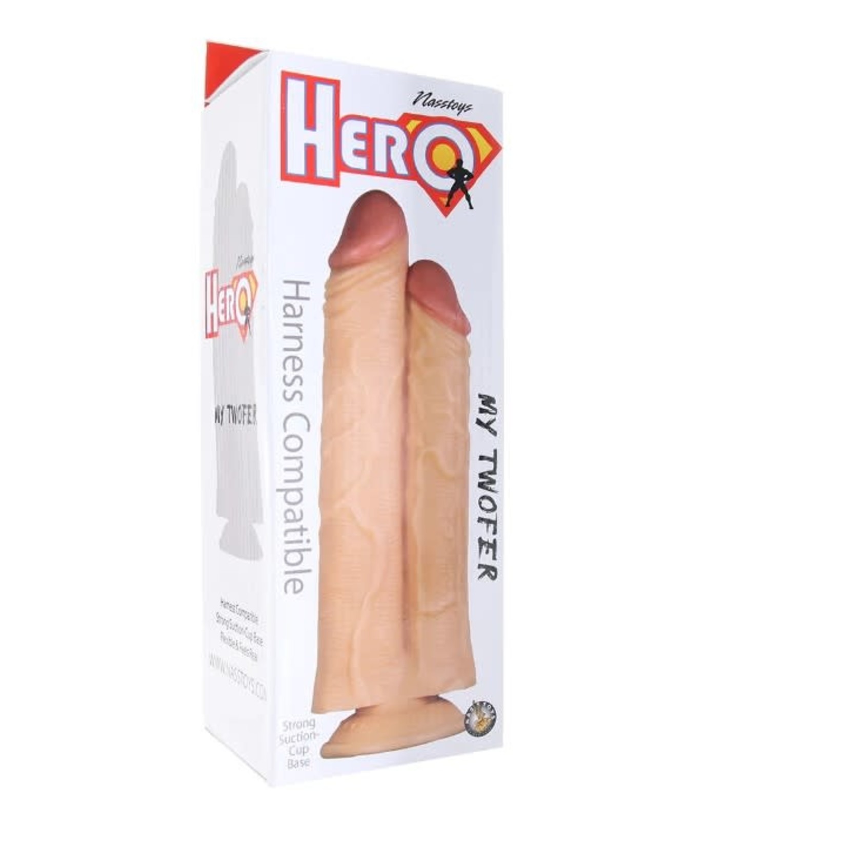 HERO MY TWOFER HARNESS COMPATIBLE DUAL DILDO