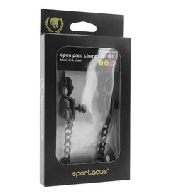 OPEN PRESS NIPPLE CLAMPS WITH BLACK LINK CHAIN