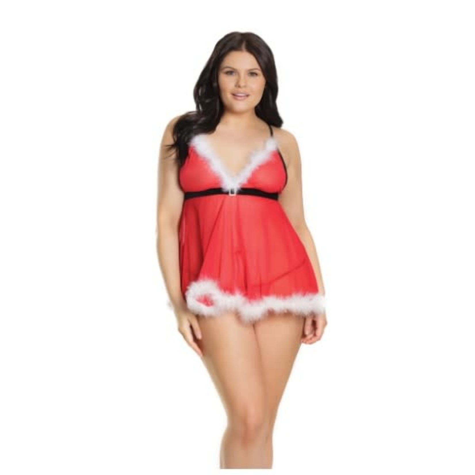 COQUETTE COQUETTE - BABYDOLL & G-STRING RED OSXL