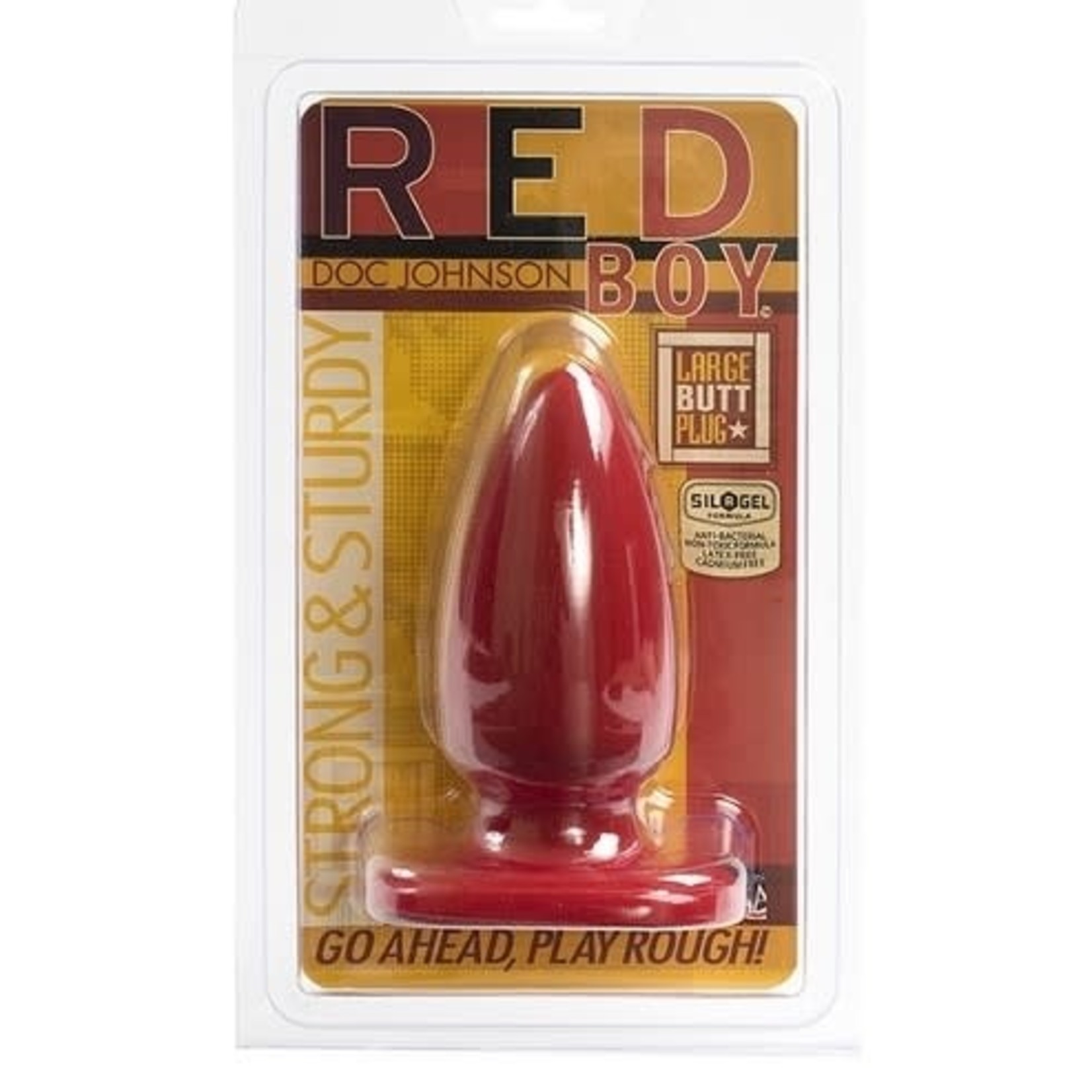 DOC JOHNSON RED BOY BUTT PLUG LARGE-RED