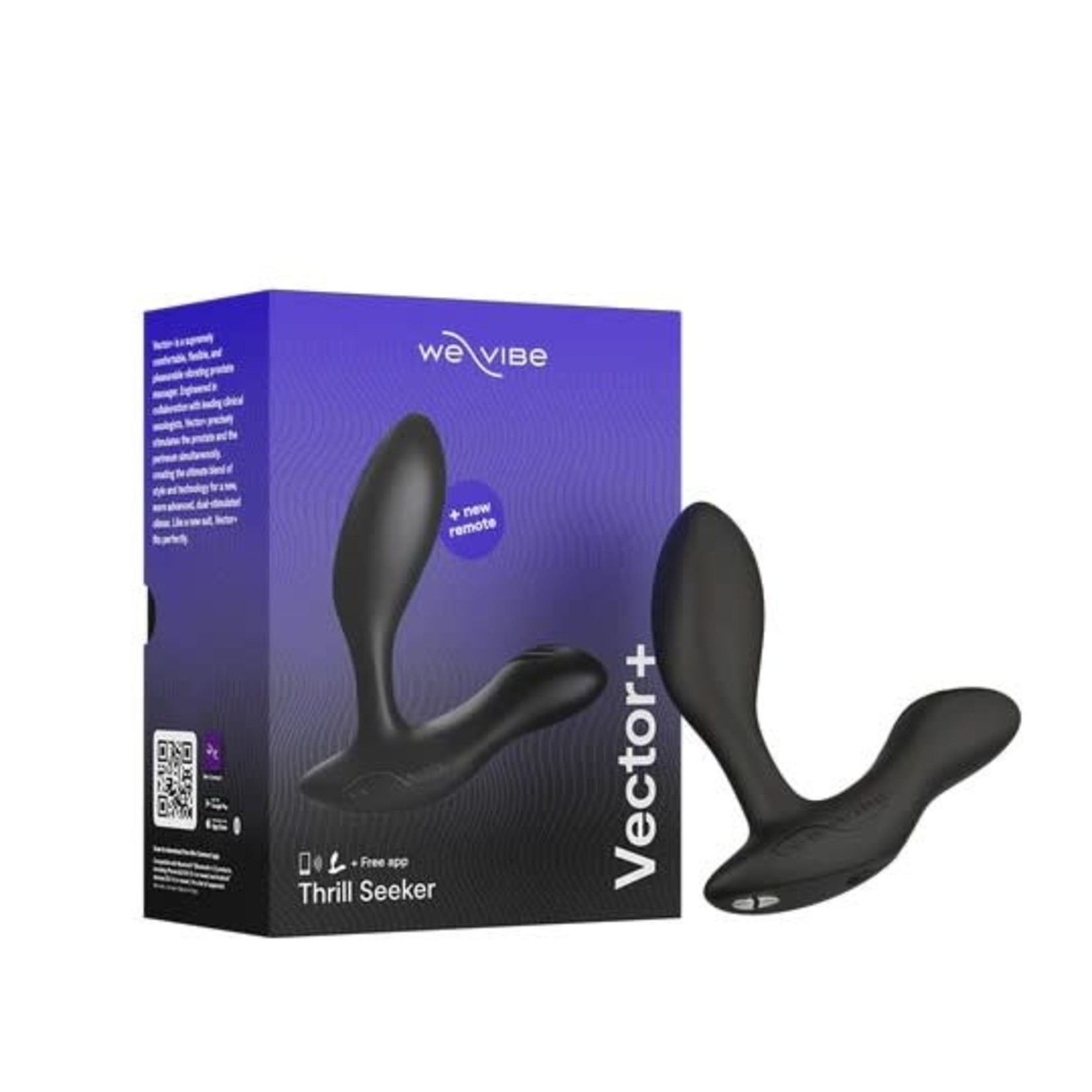 WE-VIBE WE-VIBE VECTOR+ - VIBRATING PROSTATE MASSAGER - CHARCOAL BLACK