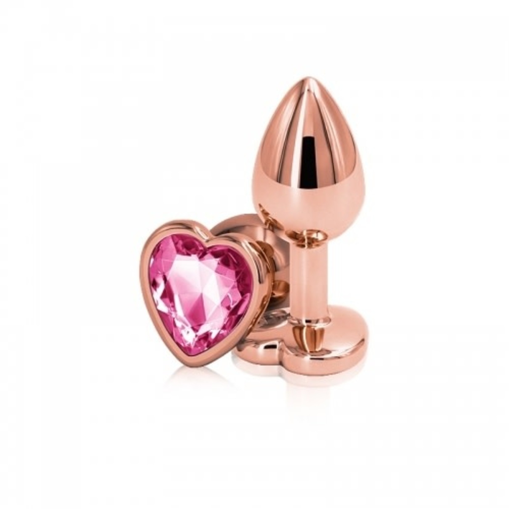 NSNOVELTIES REAR ASSETS - ROSE GOLD HEART - SMALL - PINK