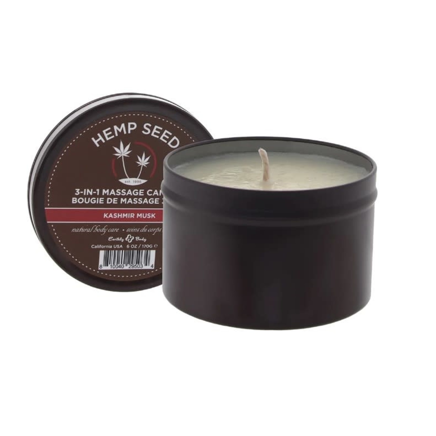 EARTHLY BODY EARTHLY BODY - 3-IN-1 MASSAGE CANDLE 6OZ/170G KASHMIR MUSK