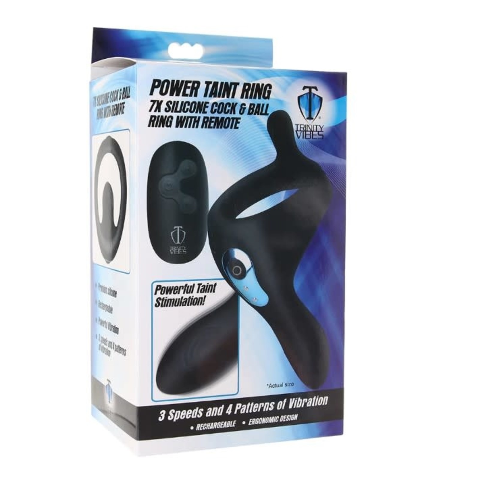 XR BRANDS TRINITY VIBES POWER TAINT REMOTE RING