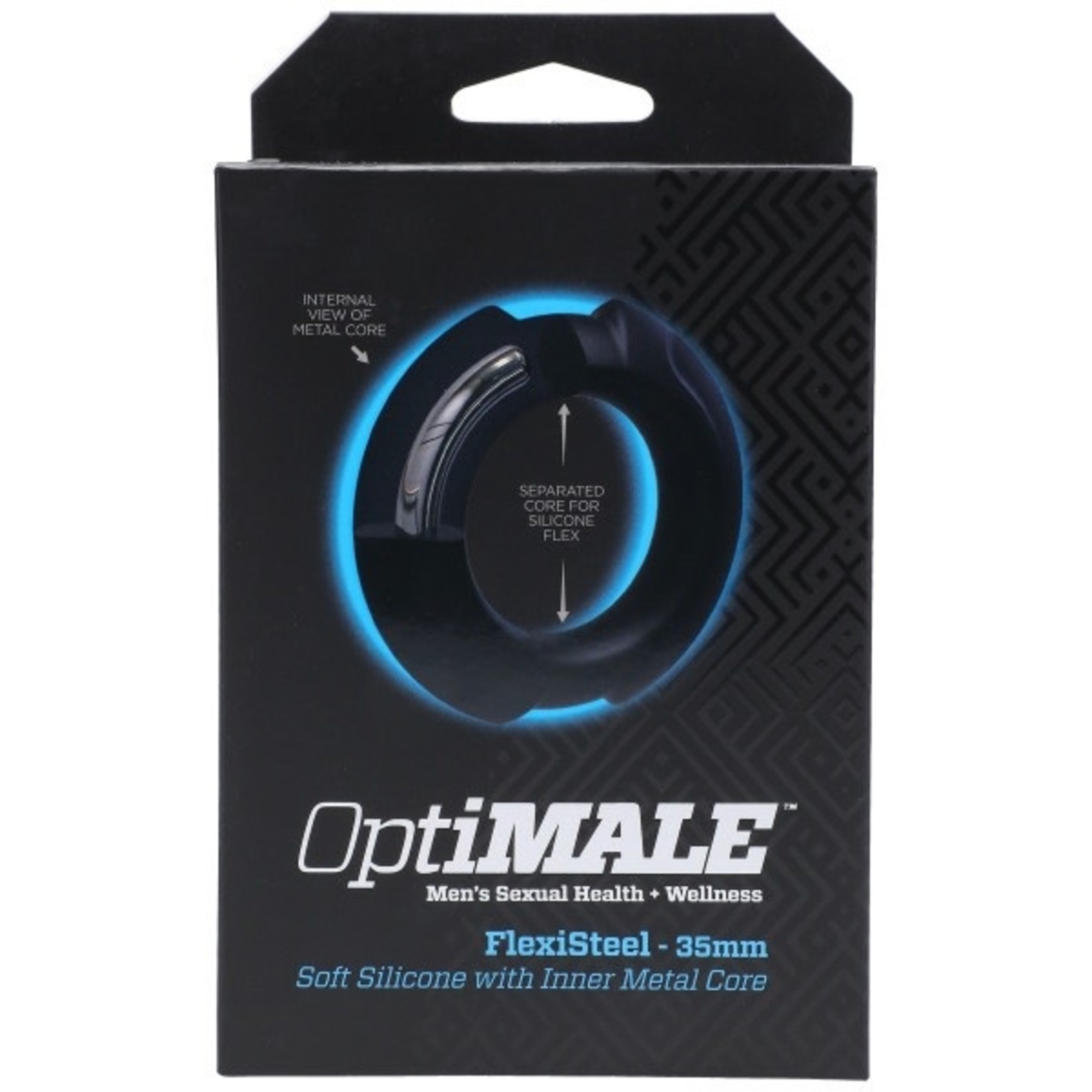 DOC JOHNSON OPTIMALE - FLEXISTEEL - SOFT SILICONE WITH INNER METAL CORE - 35MM - BLACK