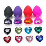 SILICONE HEART JEWEL ANAL PLUG SMALL