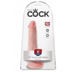KING COCK KING COCK 6" COCK WITH BALLS LIGHT