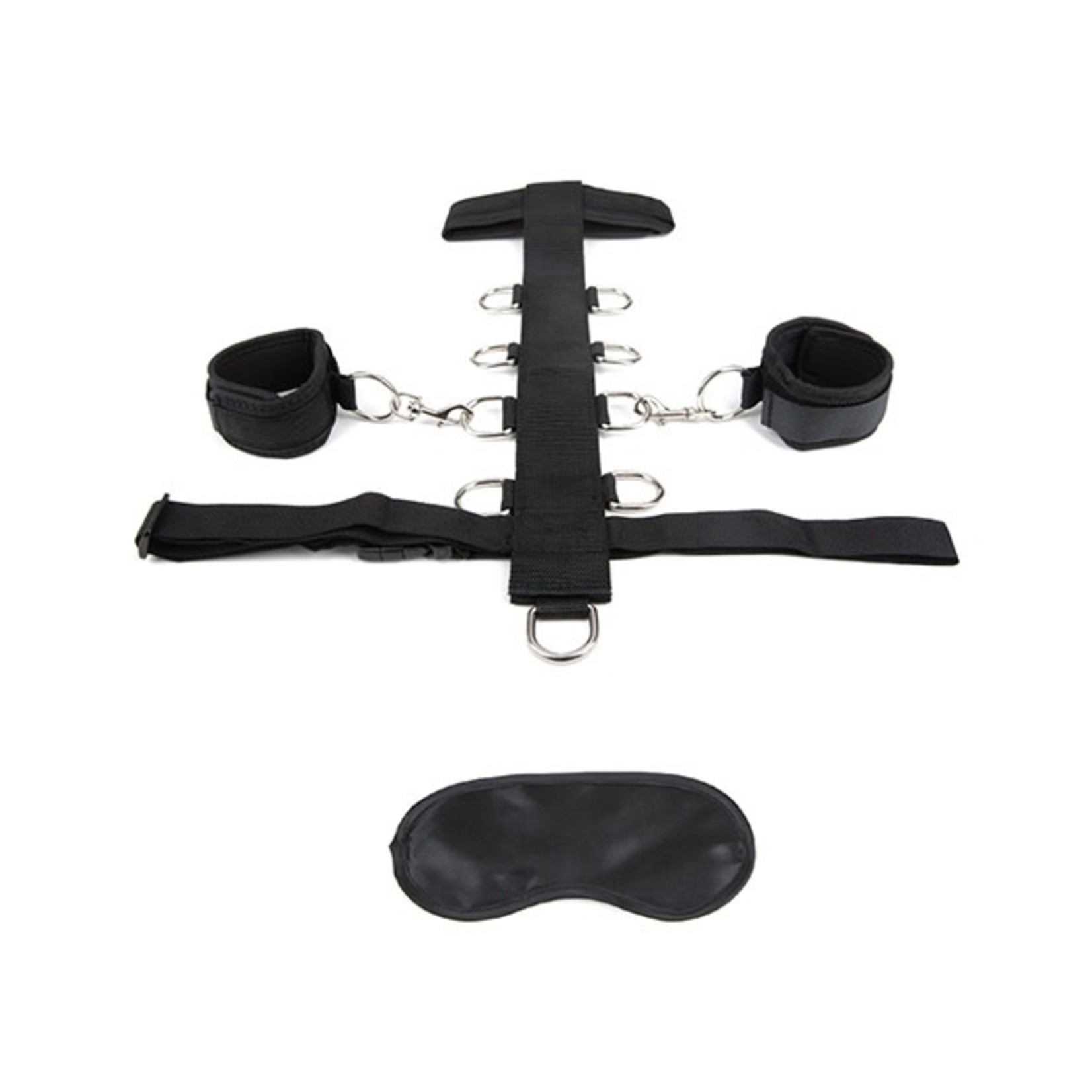LUX FETISH 3 PIECE ADJUSTABLE NECK & WRISTRAINT SET
