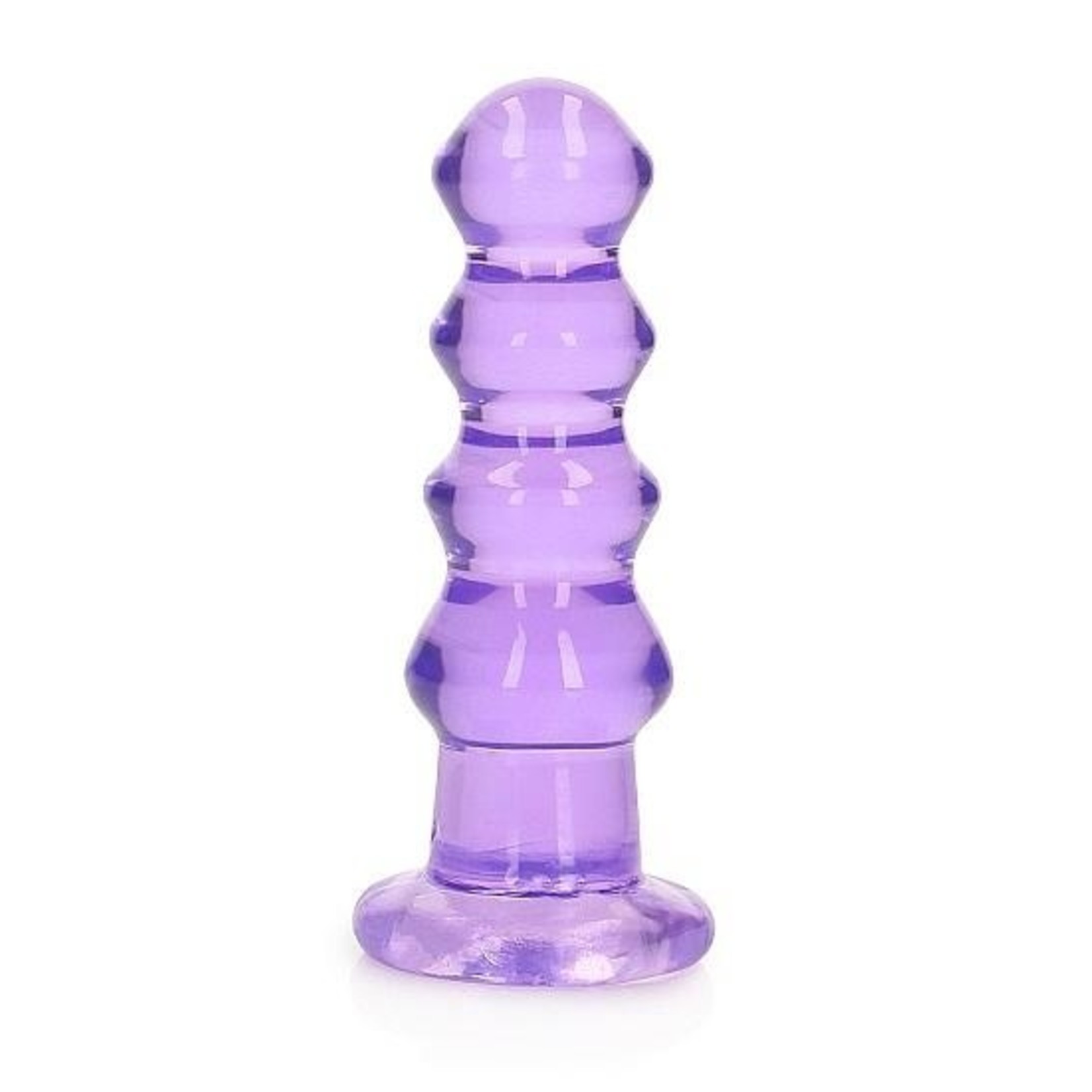 SHOTS REALROCK CRYSTAL CLEAR JELLY 5.5 INCH CURVY DILDO