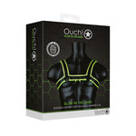 OUCH OUCH! GLOW IN THE DARK BULLDOG HARNESS L/XL