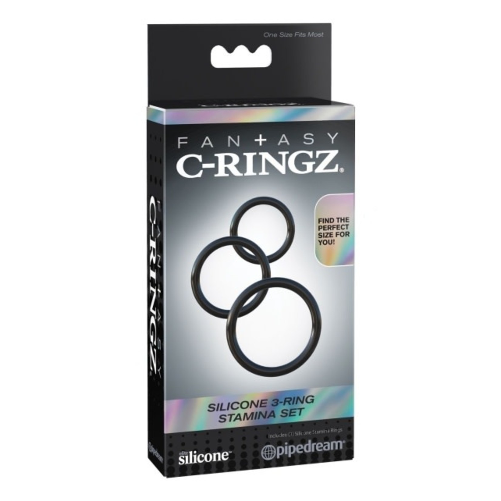 FCR SILICONE 3-RING STAMINA SET BLACK