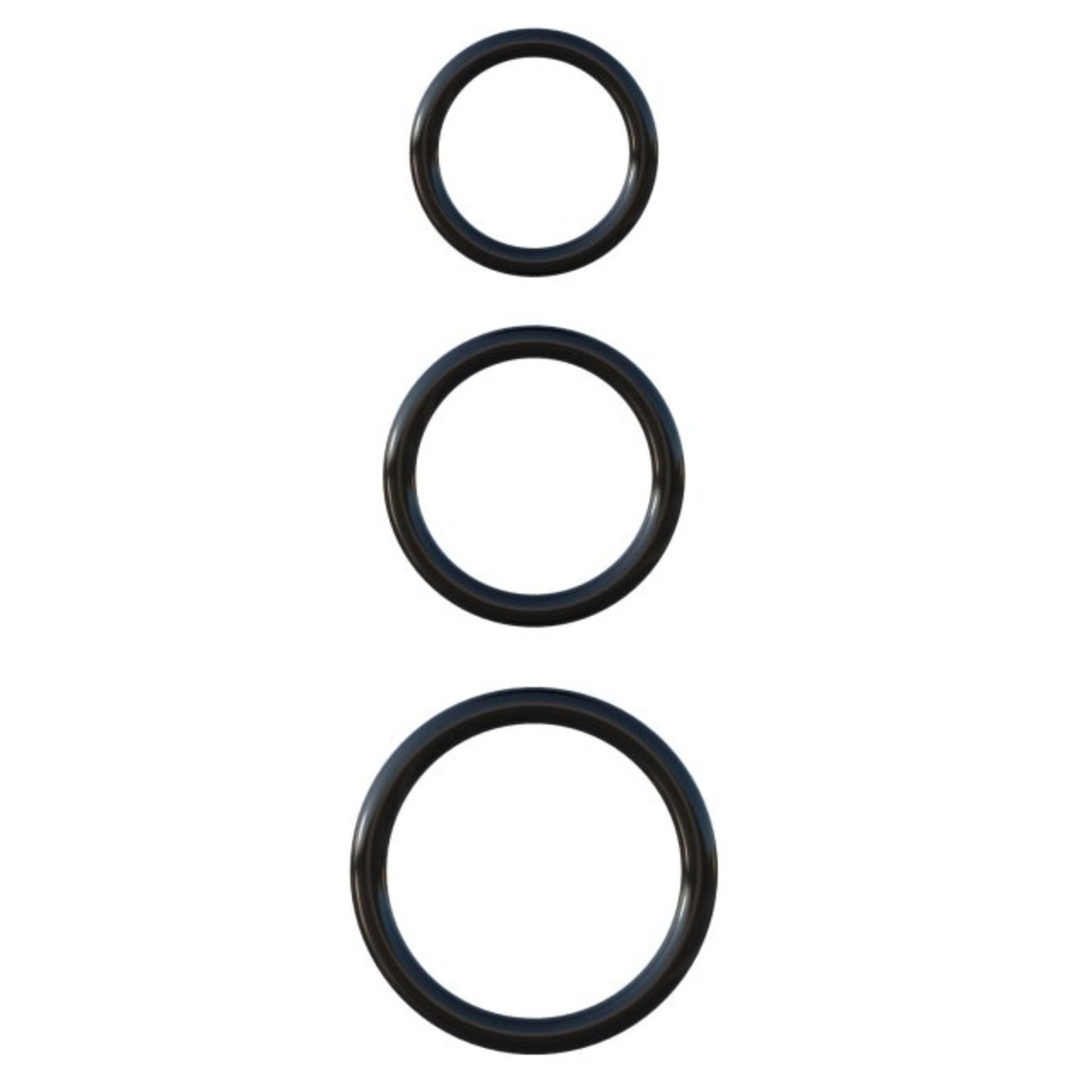 FCR SILICONE 3-RING STAMINA SET BLACK