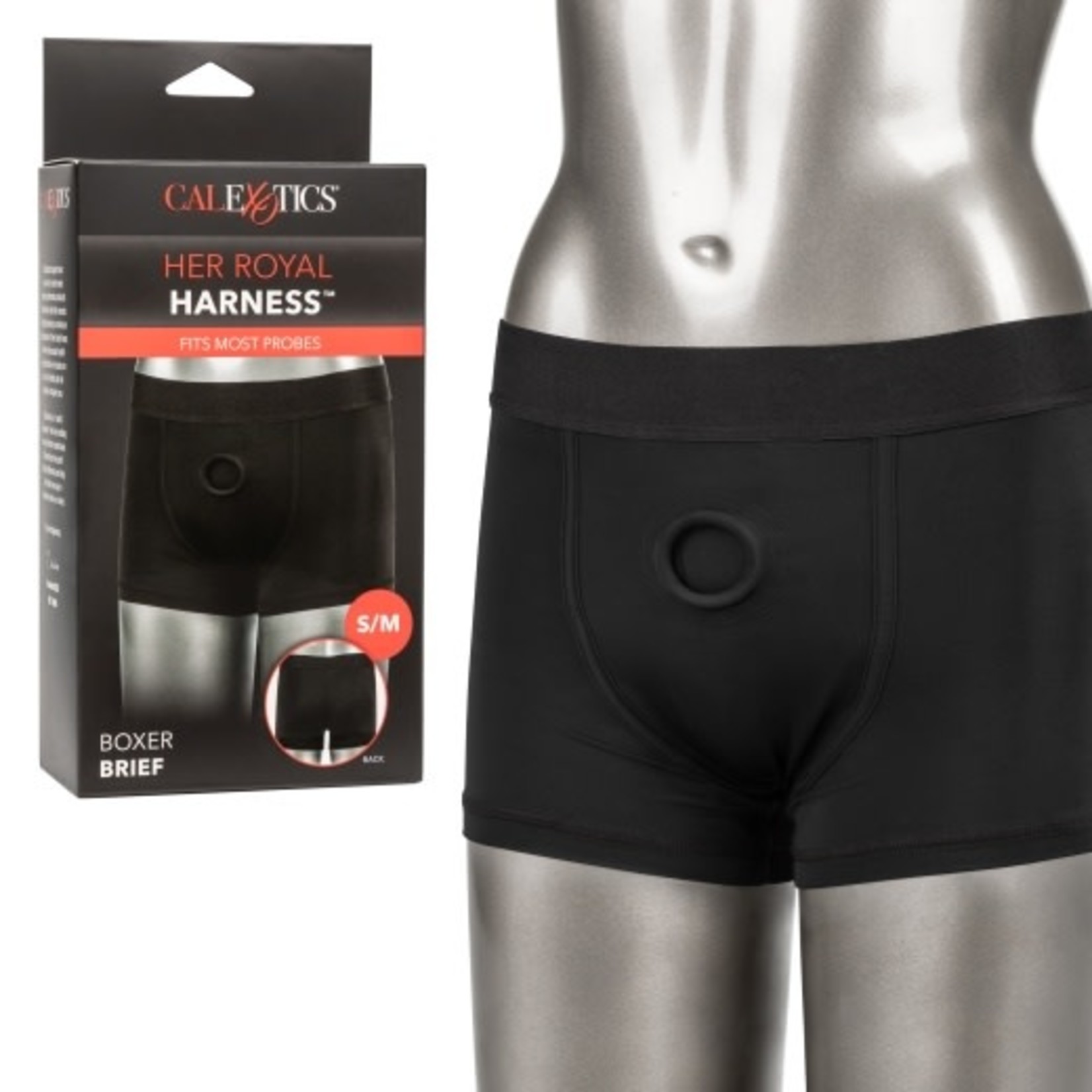 CALEXOTICS HER ROYAL HARNESS BOXER BRIEF - S/M