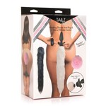 XR BRANDS TAILZ - SNAP-ON VIBRATING SILICONE ANAL PLUG & 3 TAILS W/ REMOTE CONTROL