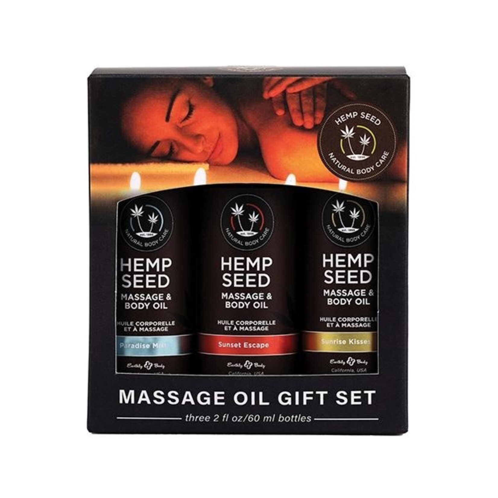 EARTHLY BODY EARTHLY BODY - HEMP SEED MASSAGE OIL GIFT SET SUMMER 2023 COLLECTION