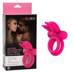 CALEXOTICS COUPLE'S ENHANCERS SILICONE RECHARGEABLE BUTTERFLY DUAL RING