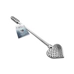 NIXIE STAINLESS STEEL RIDING CROP, FLAMING HEART