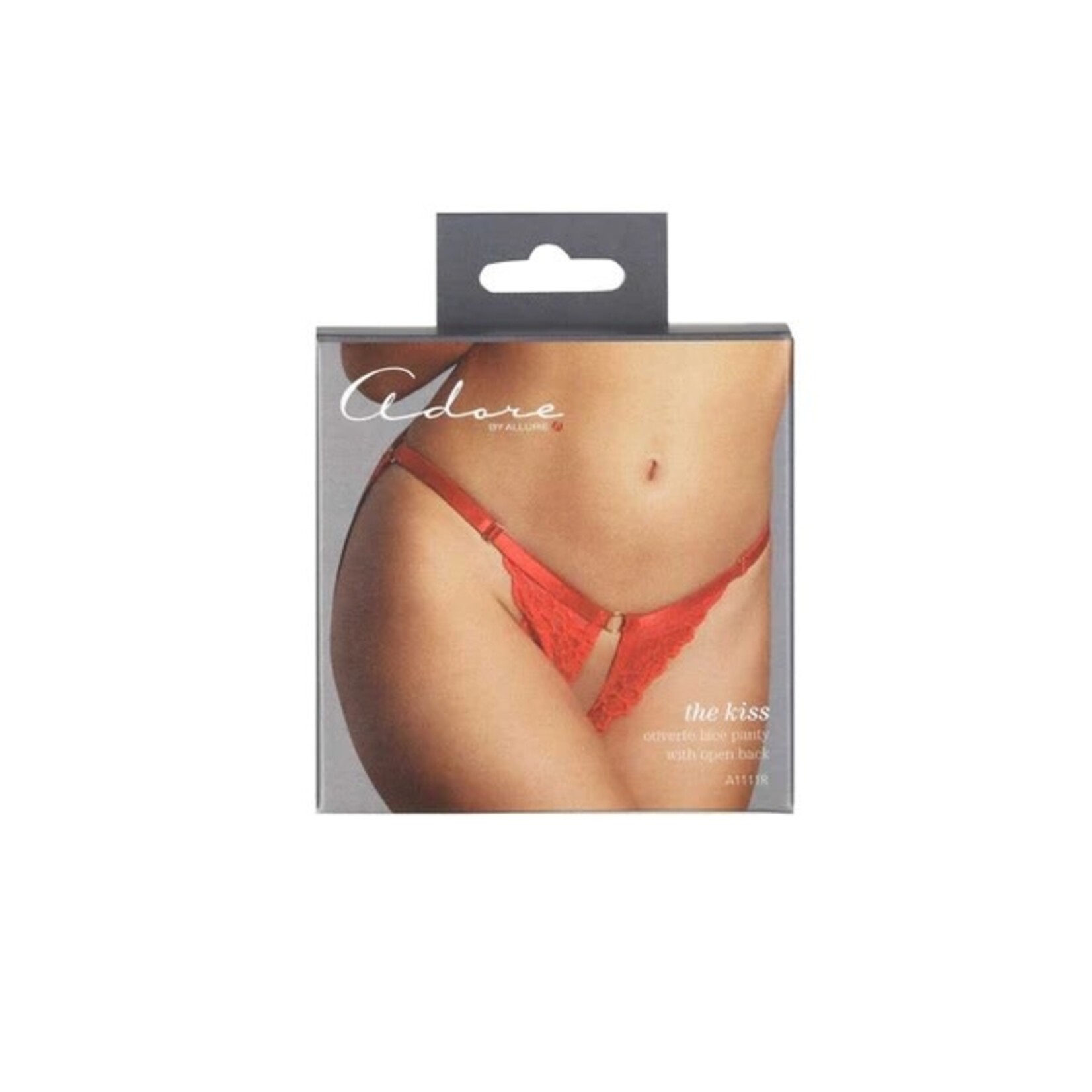 ALLURE LINGERIE ALLURE - ADORE - THE KISS PANTY - RED - ONE SIZE