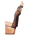 LEG AVENUE LEG AVENUE - TRIANGLE NET FINGERLESS GLOVES - BLACK - OS