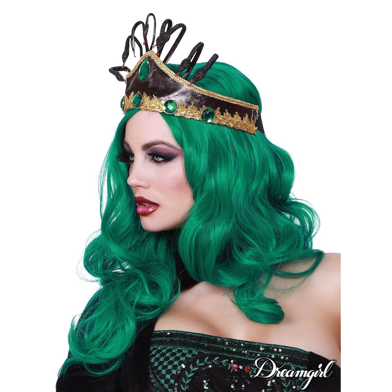DREAMGIRL LINGERIE DREAMGIRL - LONG WAVY WIG GREEN O/S