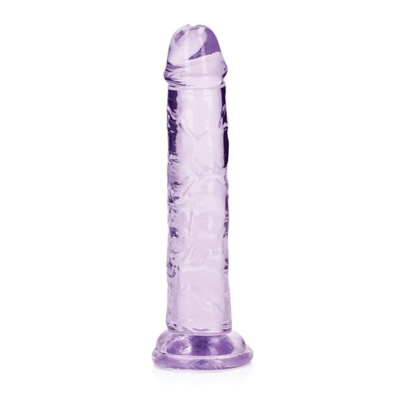 SHOTS REALROCK CRYSTAL CLEAR JELLY 6 INCH DILDO
