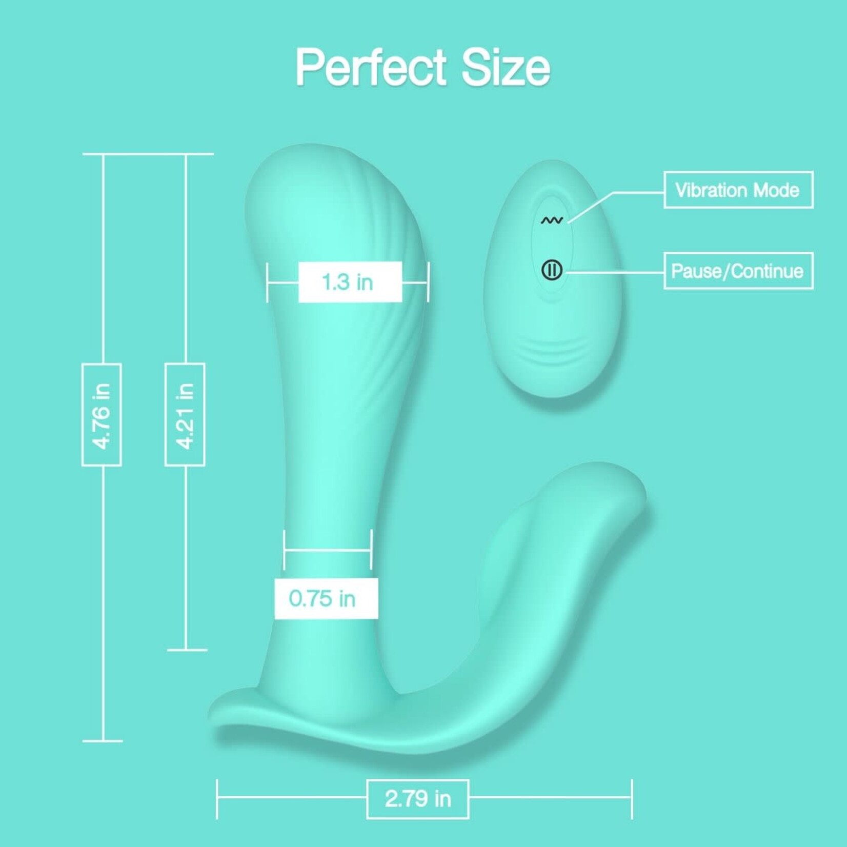 TRACY'S DOG TRACY'S DOG WEARABLE PANTY VIBRATOR WITH WIRELESS TEAL