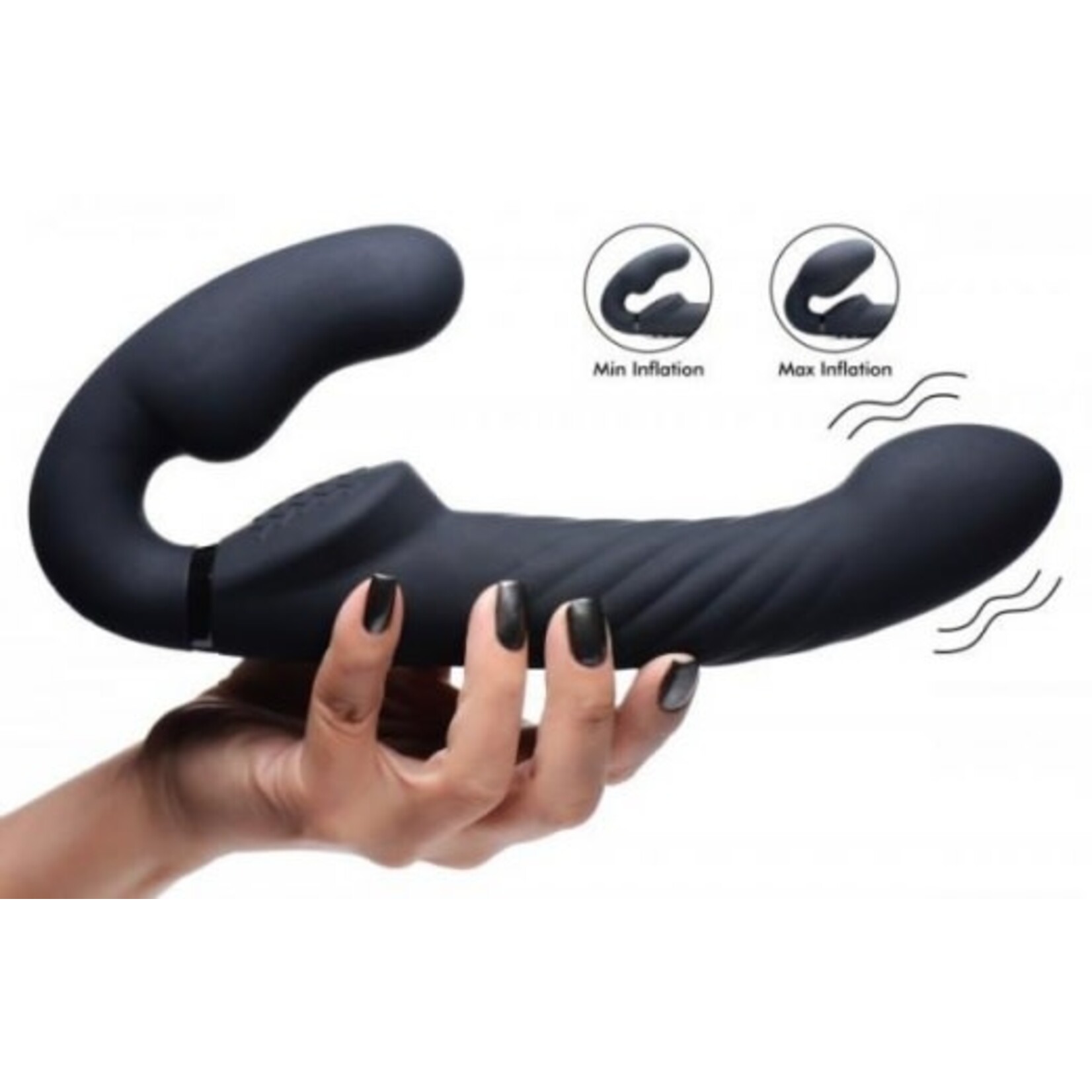 ERGO-FIT TWIST INFLATABLE VIBRATING STRAPLESS STRAP-ON