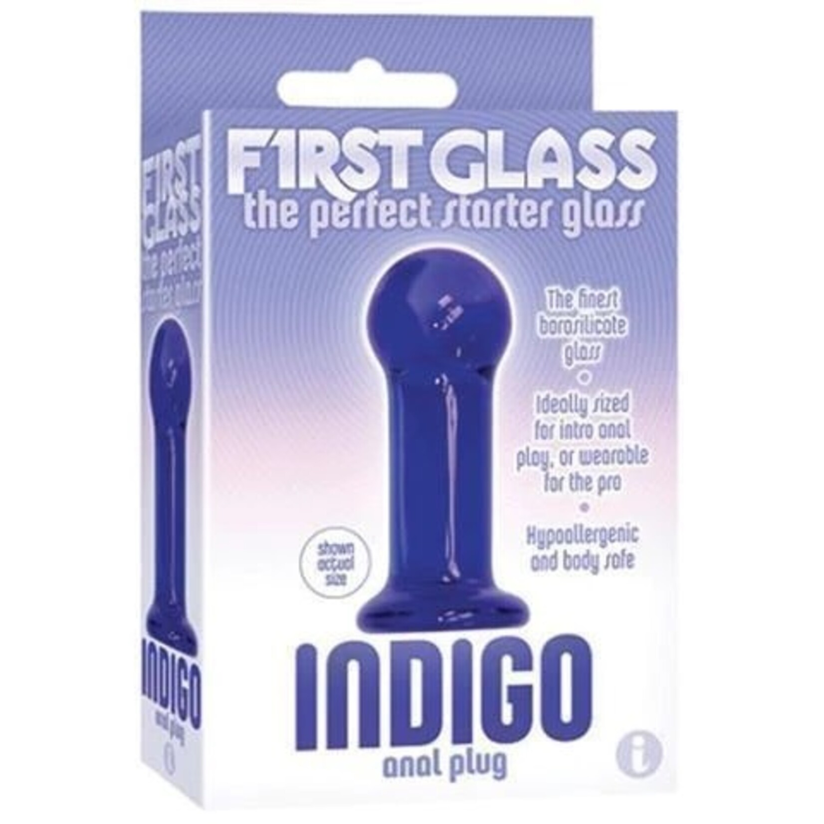 FIRST GLASS ANAL PLUG INDIGO