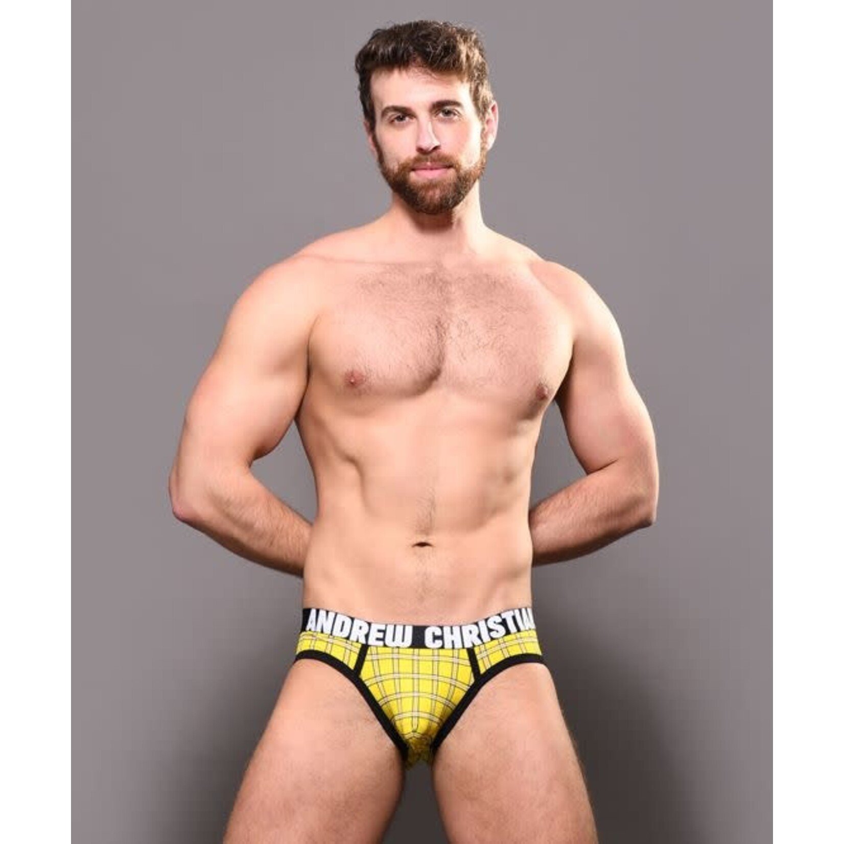 ANDREW CHRISTIAN ANDREW CHRISTIAN - PLAID BRIEF W/ ALMOST NAKED MEDIUM