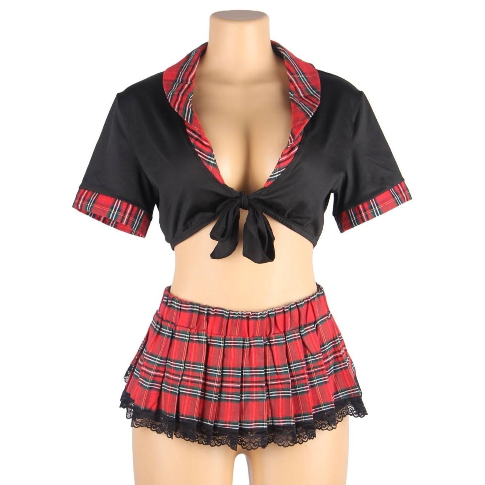OH YEAH! -  SEXY UNIFORM HIGH-QUALITY STUDENT PLEATED SKIRT COLLEGE STYLE COSPLAY SUIT XL-2XL