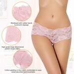 OH YEAH! -  PINK SEXY FLORAL LACE PANTY S-M