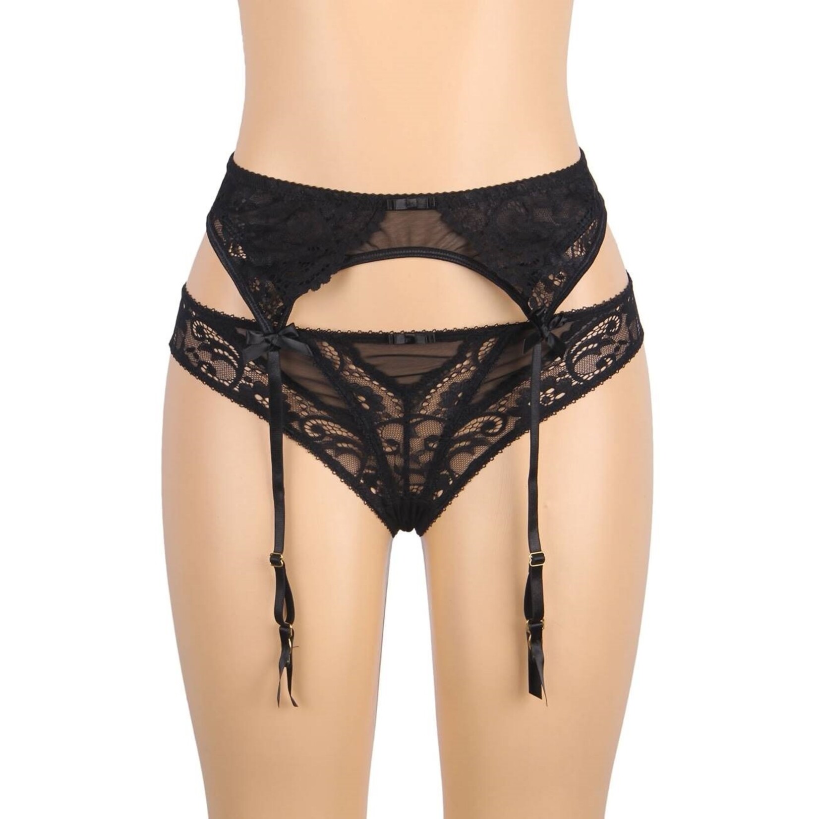 OH YEAH! -  SEXY EXQUISITE LACE PLUS SIZE GARTER PANTY XL-2XL