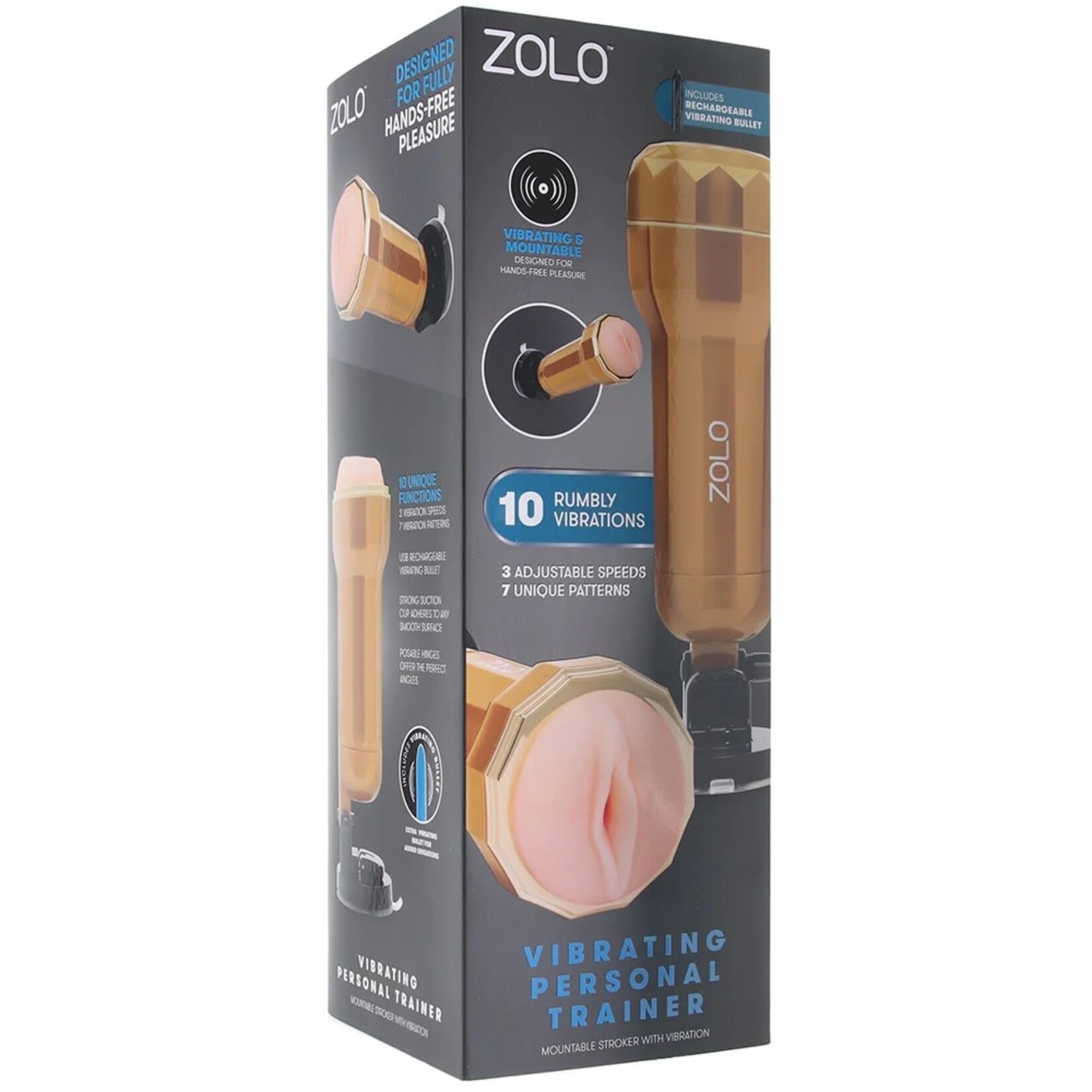 ZOLO - VIBRATING PERSONAL TRAINER MOUNTABLE STROKER