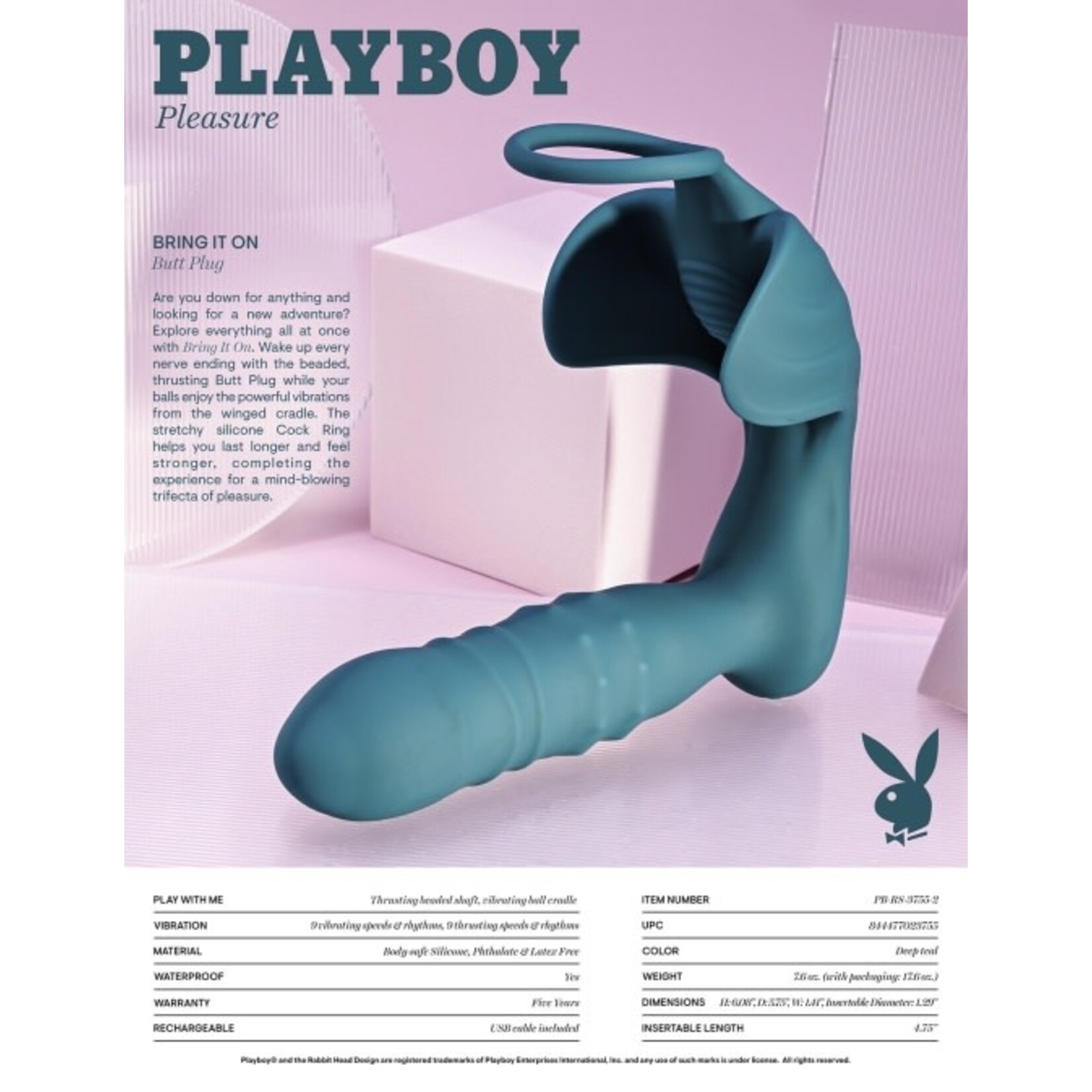 PLAYBOY PLAYBOY BRING IT ON BUTT PLUG VIBE