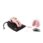 CHASTITY KITS - THE CURVE PINK KIT WITH 3 3/4" CAGE