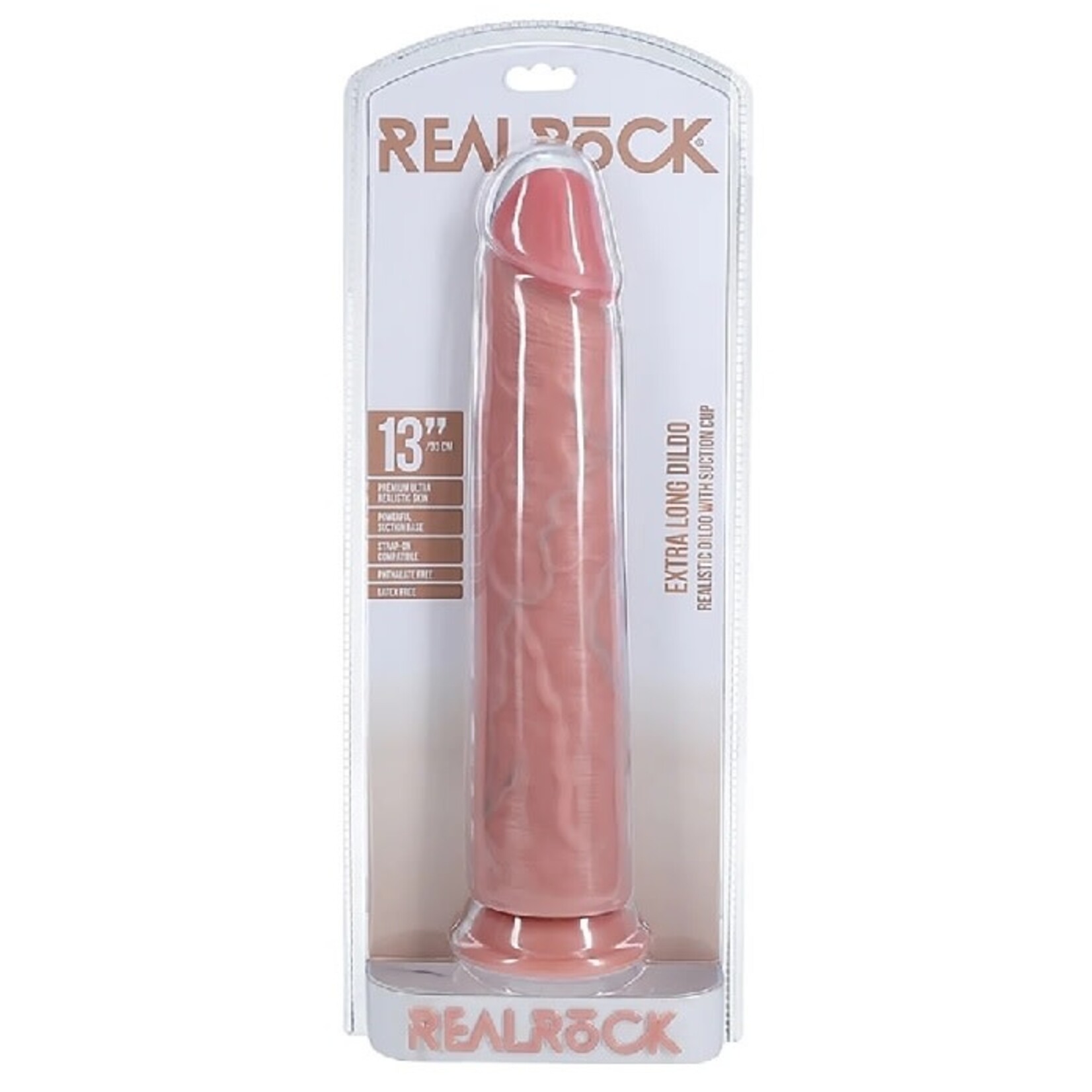 REAL ROCK 13 INCH EXTRA LONG DILDO IN LIGHT