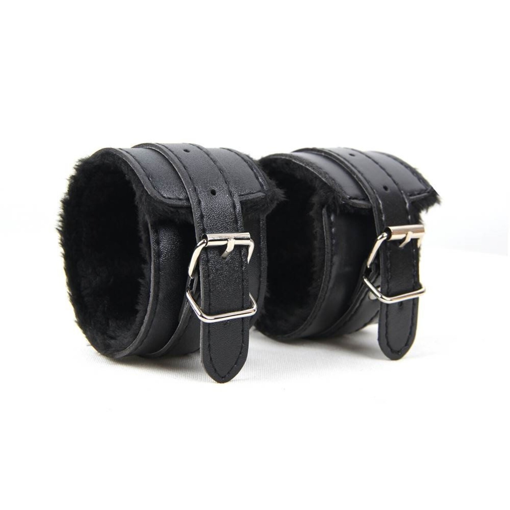 OH YEAH! OH YEAH! -  BLACK SM BONDAGE SEX LEATHER HANDCUFFS ONE SIZE