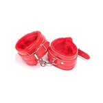 OH YEAH! OH YEAH! -  RED SM BONDAGE SEX LEATHER HANDCUFFS ONE SIZE