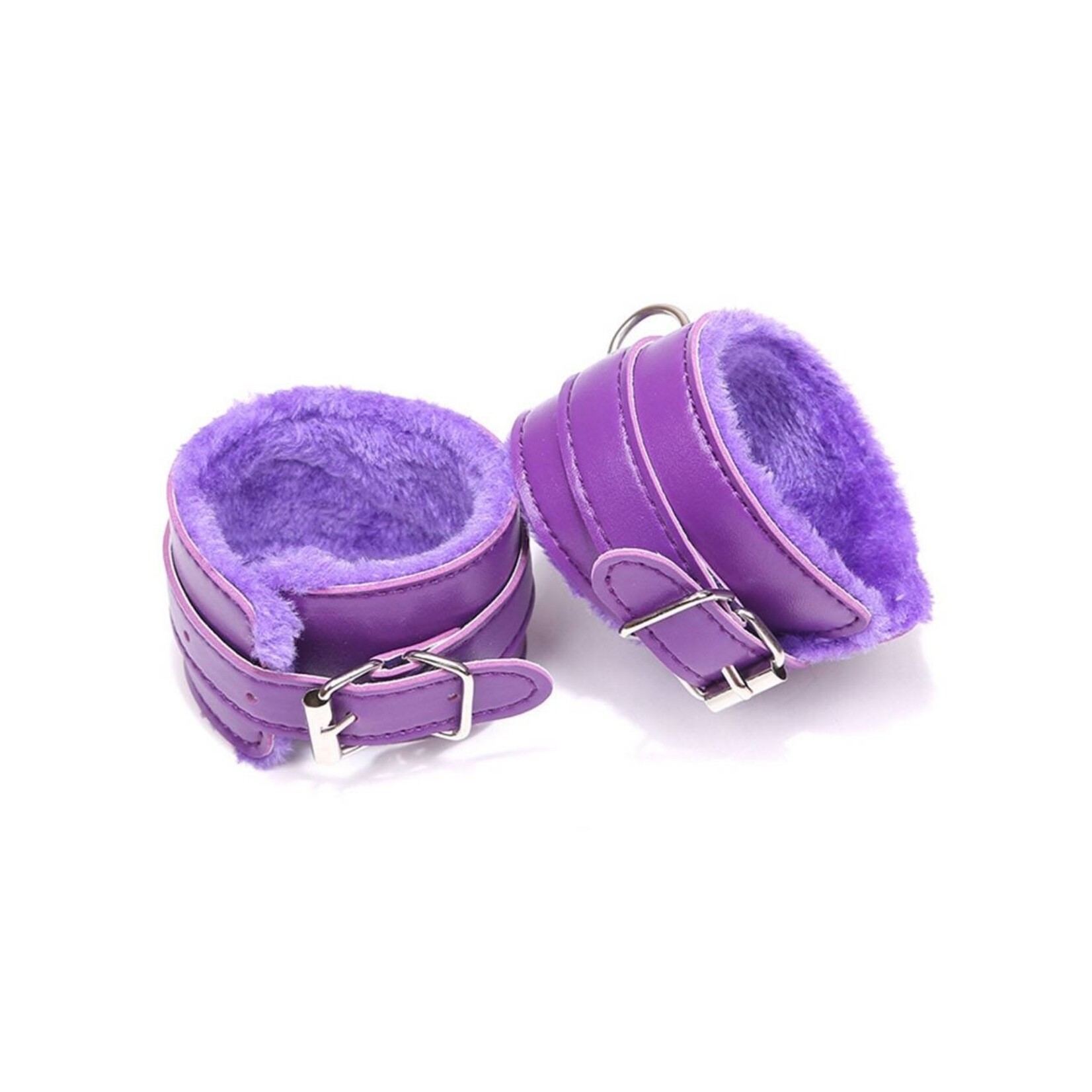 OH YEAH! OH YEAH! -  PURPLE SM BONDAGE SEX LEATHER HANDCUFFS ONE SIZE