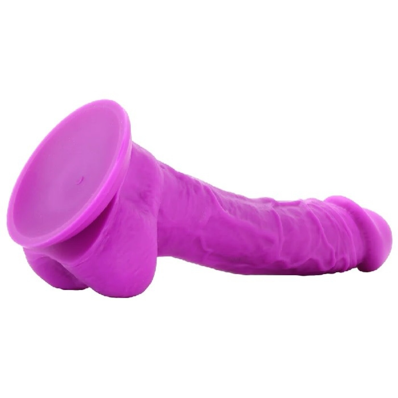 NSNOVELTIES COLOURS 8 INCH DUAL DENSITY SILICONE DILDO IN PURPLE