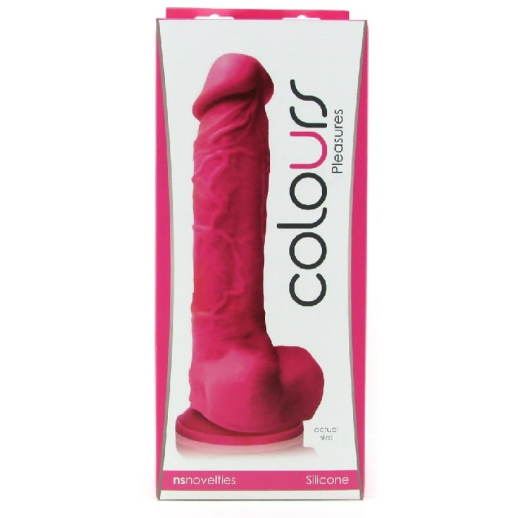 NSNOVELTIES LARGE SILICONE COLOURS DILDO IN PINK