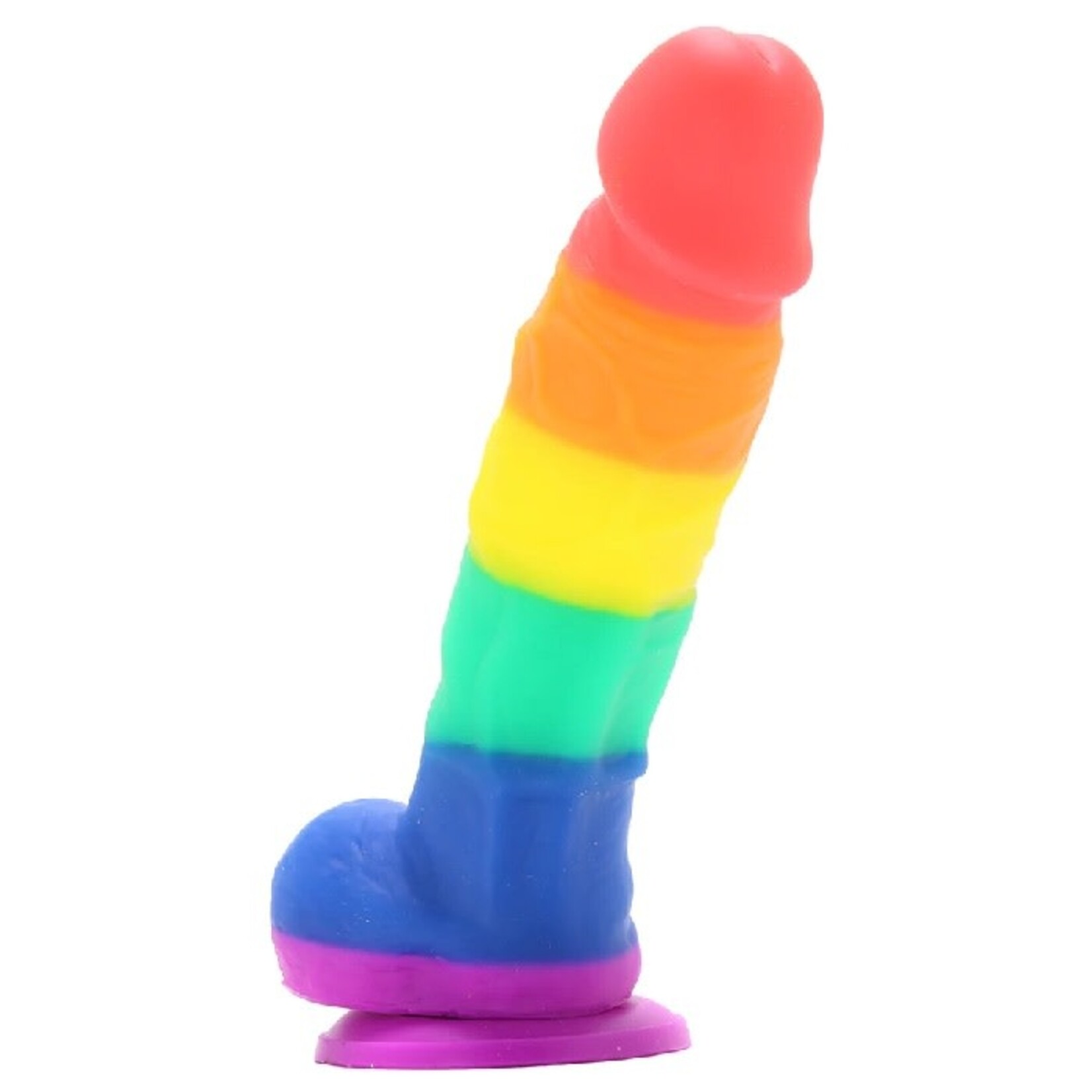 NSNOVELTIES COLOURS PRIDE EDITION 5 INCH SILICONE DILDO IN RAINBOW