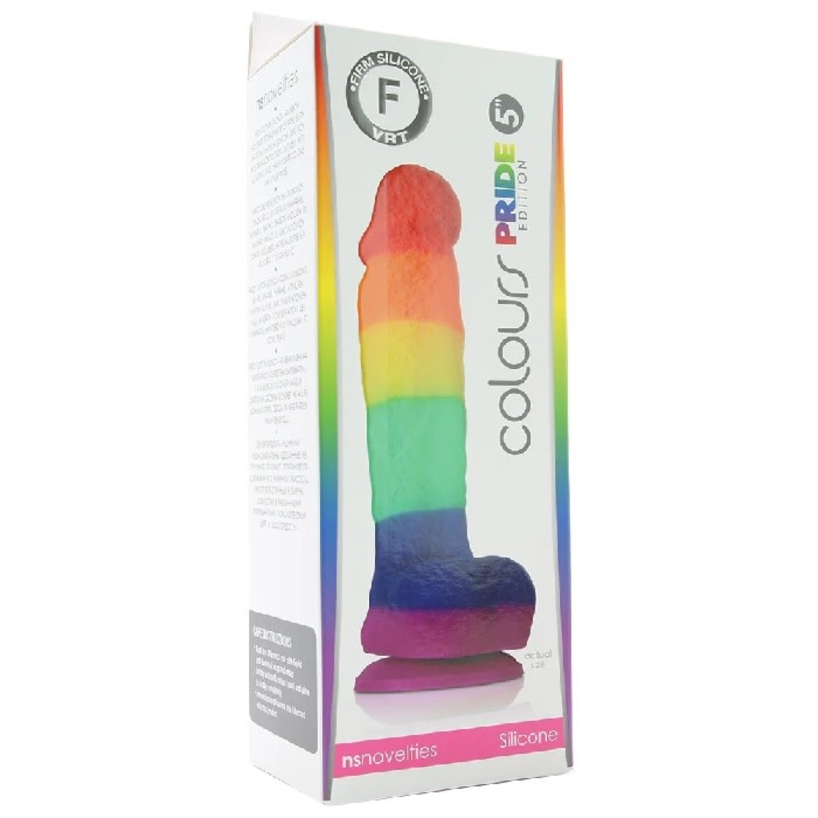 NSNOVELTIES COLOURS PRIDE EDITION 5 INCH SILICONE DILDO IN RAINBOW