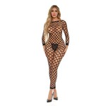 PINK LIPSTICK PINK LIPSTICK SWIPE RIGHT CROTCHLESS BODYSTOCKING - BLACK