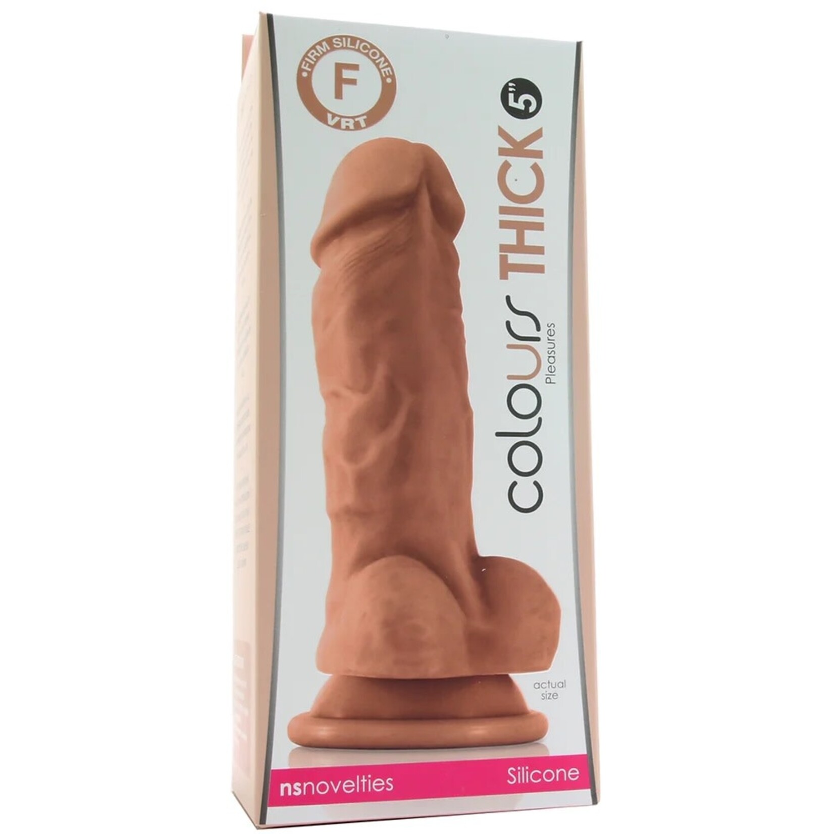 NSNOVELTIES COLOURS THICK PLEASURES 5 INCH SILICONE DILDO IN VANILLA