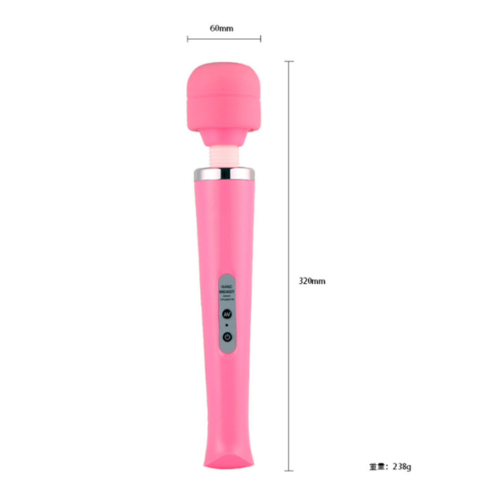 RECHARGEABLE SILICONE & ABS AV VIBRATOR MASSAGE WAND