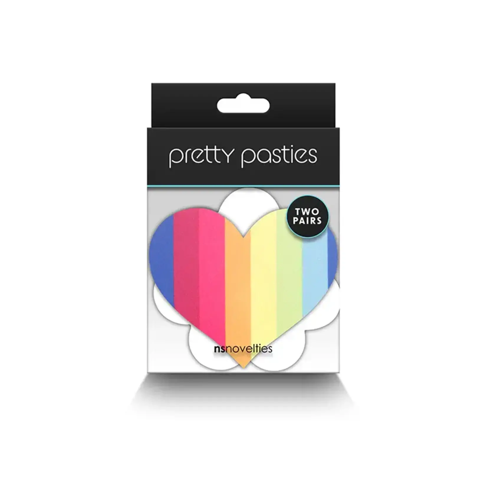 NSNOVELTIES NS - PRETTY PASTIES - PRIDE HEART & FLOWER - RAINBOW - 2 PAIR