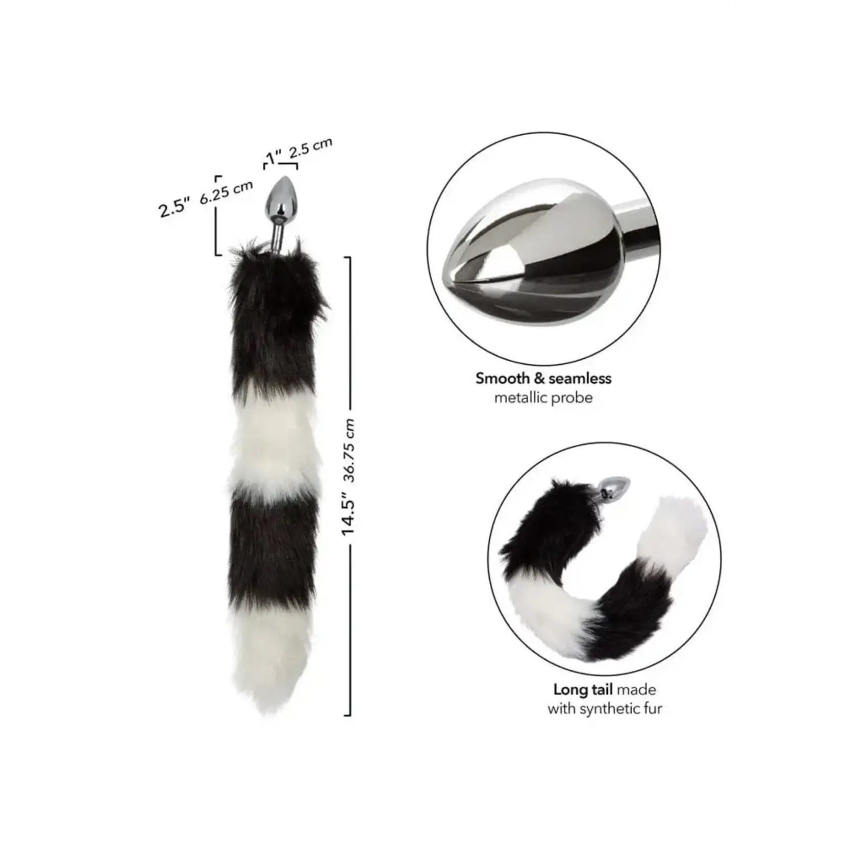 CALEXOTICS RUNNING WILD BLACK & WHITE TAIL