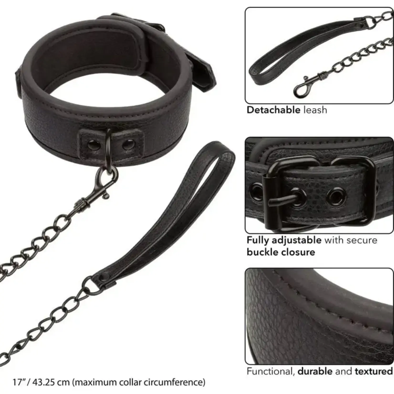CALEXOTICS NOCTURNAL COLLECTION COLLAR & LEASH