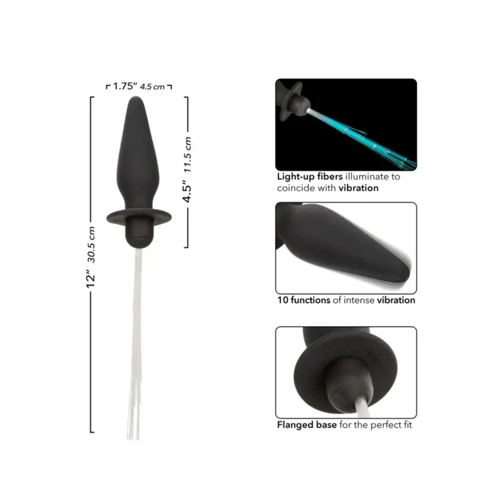 CALEXOTICS SOUTHERN LIGHTS VIBRATING BUTT PLUG IN BLACK
